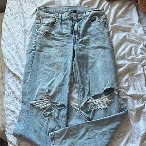 American Eagle By Payless Light Blue Distressed Jeans